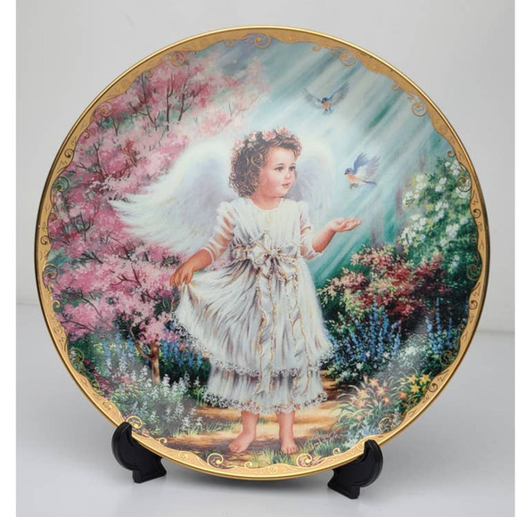 Vintage Collector's Plate Dona Gelsinger An Angel Guidance 1996 - Picture 1 of 4